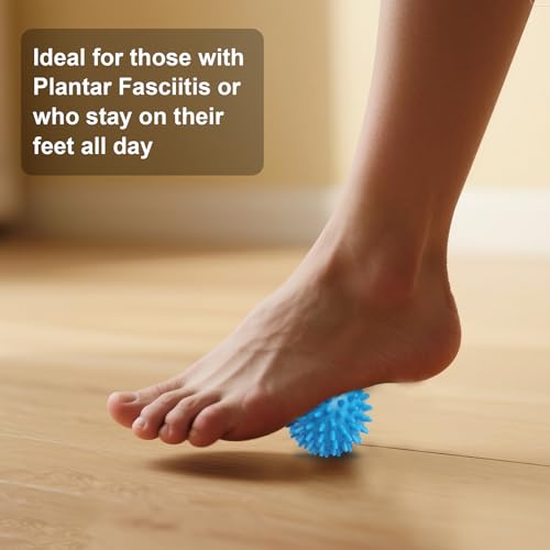 Spiky Massage Balls, 3PCS (Firm, Medium and Soft) | Muscle Massager Ball for Feet, Back, Neck, Muscles, Hands, Plantar Fasciitis, Foot Arch Trainer, Exercise, Physical Therapy - color: 3color