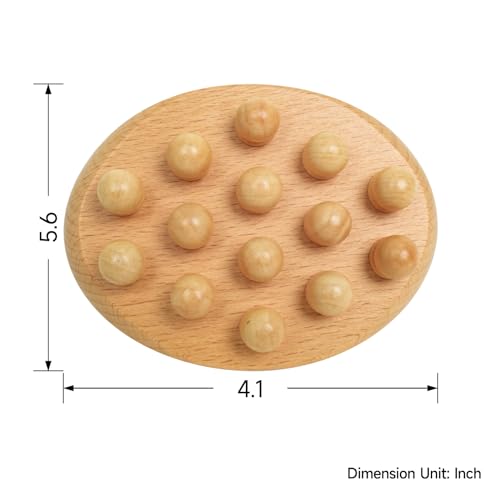 Wooden Mushroom Head Massage Tool for Scalp and Head Care | Manual natural wood design with a smooth grip for gentle scalp stimulation, relaxation and easy daily self-massage