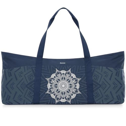 Gonex Yoga Mat Bag For Women, 60L Extra Large Pilates Mat & Blocks Carrier - color: Blue