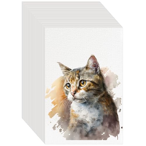 150PCS 5.5x8.5 Watercolor Paper Bulk, 140lb/300g Cold Press Thick Water Color Paper Pad for Child Adult, White Art Paper for Drawing Painting Markers Gouache, Textured Cotton Paper Sheets - color: White-150pcs, size: 5.5x8.5