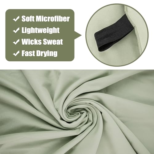 Camping Towel L Size Quick Dry Microfiber Lightweight for Beach Swimming Pool Travel Body Yoga Mat Towels (Army Green, 1 Pack L) - color: Army Green, size: 1 Pack L