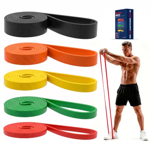 Pull Up Bands, Resistance Bands Set, Exercise Workout Bands for Men & Women, Ideal for Body Stretching, Physical Therapy and Muscle Training - color: Orange