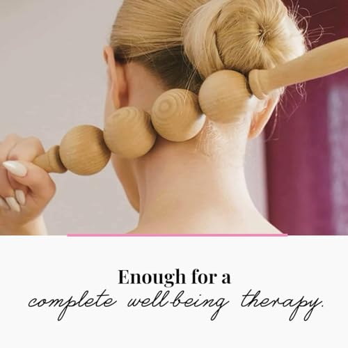 Tuuli Accessories - Ball Wooden Massage Roller, Multi-Functional Body Roller for Cellulite, Muscle Tension and Skin Health Support, Natural Massager for Women and Men