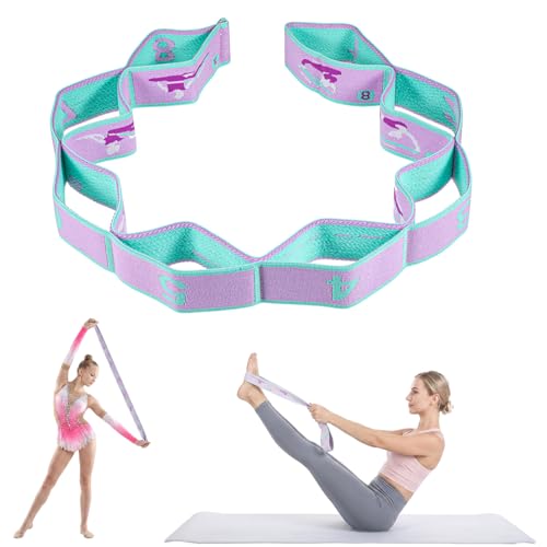 YUXIANLB Elastic Yoga Stretch Strap 8-Loop Fitness Equipment, for Women