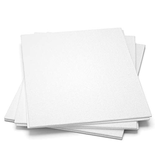 GOTIDEAL Canvases for Painting, 12x16 inch of 6 Pack, 100% Cotton | Professional Primed White Blank Flat Canvas Panels, Artist Canvas Boards for Acrylics Painting, Oil Watercolor Tempera - size: 12"x16"
