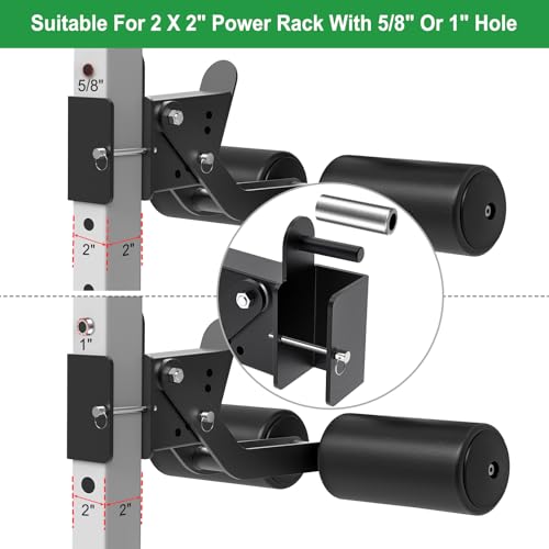 SELEWARE Squat Rack Attachment for Power Cage with 5/8" or 1" Holes - color: B: Nordic Curl Attachment(2x2 Rack, 5/8 & 1" hole)