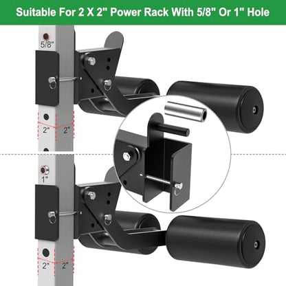 SELEWARE Squat Rack Attachment for Power Cage with 5/8" or 1" Holes - color: B: Nordic Curl Attachment(2x2 Rack, 5/8 & 1" hole)