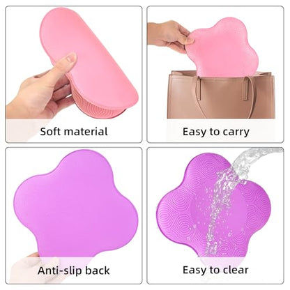 2-4 Pack Yoga Knee Pads, TPE Cushion for Pilates Exercise - color: Pink Purple