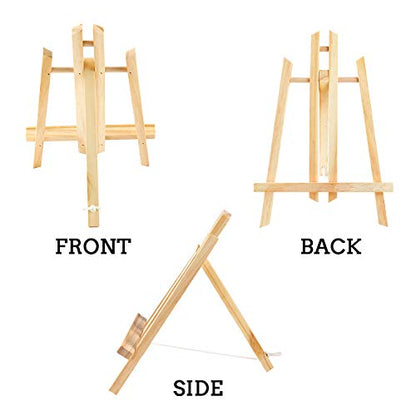 AROIC Wood Easels, Easel Stand for Painting Canvases, Art, and Crafts. (11.8 inch, 10 Pack), Tripod, Painting Party Easel, Kids Student Table School Desktop, Portable Canvas Photo Picture Sign Holder. - style: 11.8"-10p