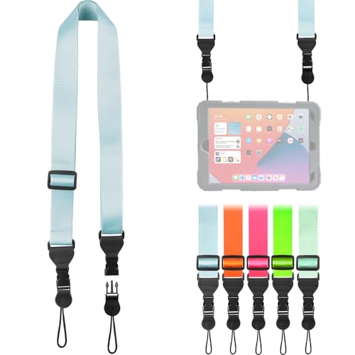 FIEIL Nylon iPad Strap, Adjustable Camera Neck Strap, Comfortable Shoulder Strap for Bags, Cellphone Tablet, Camera, Laptop, Binocular, Luggage Bag (Blue Universal Shoulder Strap) - color: Blue