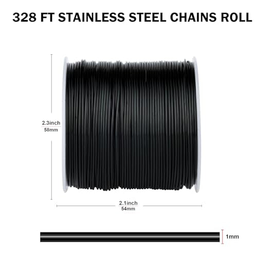 18 Gauge Aluminum Wire for Craft 328FT Black Bendable Aluminum Wire Bulk | 1mm Flexible Aluminum Armature Crafting Wire Roll for Sculpting DIY Jewelry Making - color: Black, size: 18 Gauge