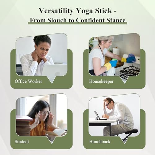 PAETA Yoga Stick for Stretching, 5ft Exercise Stick for Mobility & Flexibility, Bamboo Stretch Bar and Posture Pole with Non-Slip Grip - Includes Free Video Guide - color: Natural Bamboo