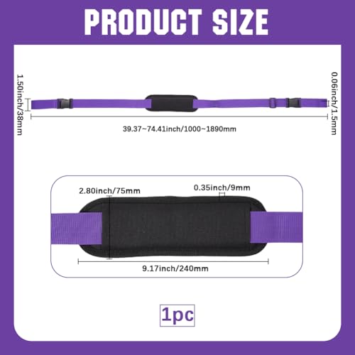 GORGECRAFT Scooter Straps Adjustable Carrying Strap with Non-Slip Shoulder Pad Blue Violet Beach Chair Replacement Universal Carry Strap Yoga Mat Sling Holder for Camping and Outdoor Backpack - color: Blue Violet