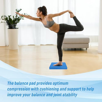 Balance Pad, 20"x16"x2.5" Non-Slip TPE Knee Cushion - color: Blue - XL - 20" x 16" x 2.5"