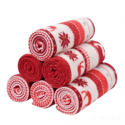 CAI TENG Red Christmas Blankets, 50 X 60 inch, 6 Pack - color: Christmas Red