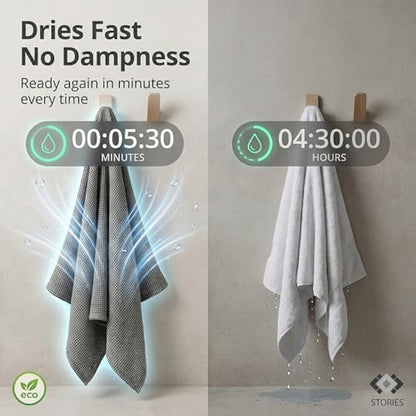 100% Linen Bath Towel 30x60-inch Waffle Weave Black-Natural Thin Quick Dry - color: Black Natural, size: Bath Towel