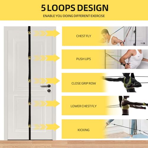 KANGFITER Door Anchor Strap & Resistance Bands for Working Out with Handles