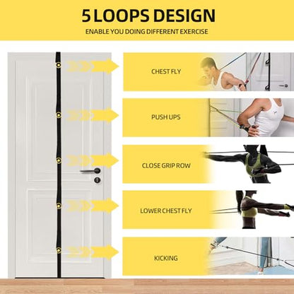 KANGFITER Door Anchor Strap & Resistance Bands for Working Out with Handles