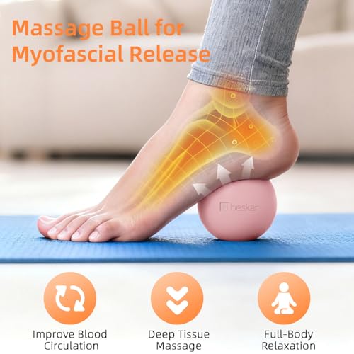 Massage Lacrosse Balls for Myofascial Release, Trigger Point Therapy - color: Pink