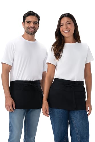 Chef Works Unisex Waitress Apron - color: Black (2 Pack)