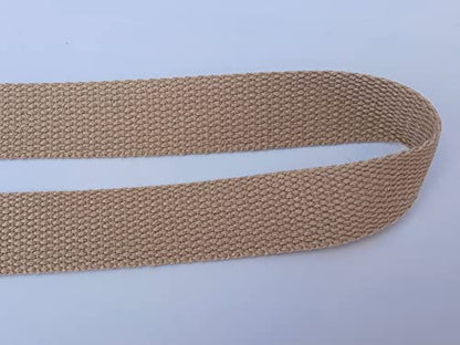 1 Inch Cotton Webbing 10 Yards Cotton Strap for Tote Canvas Bags Crafts Sewing (2033 Khaki) - color: 2033 Khaki