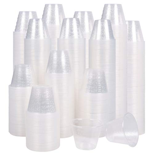 Disposable Medicine Cups 500 Pack - 1 oz Graduated Plastic Measuring Cups for Liquid Medication, Pills, Mouthwash, Medical Dosing & DIY Crafts - size: 500 Pack