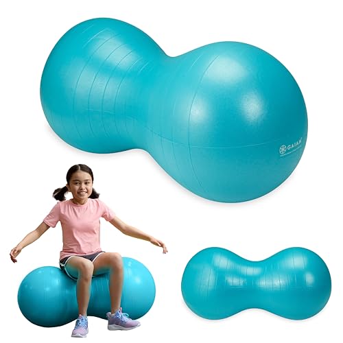 Gaiam Kids Peanut Ball Chair, Flexible Seating for Classroom | Active Bounce Seat | Wiggly Kids | Core Engagement | Ball Chair - color: Teal
