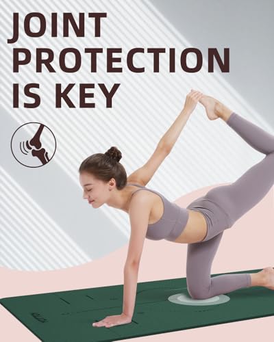 YOTTOY Yoga Mat, 72"x 32"x1/3" Extra Wide Non-Slip Exercise Fitness Yoga Mats,Eco-Friendly TPE Exercise Mats for Women Men Home Workout with Strap Bag - color: Modern