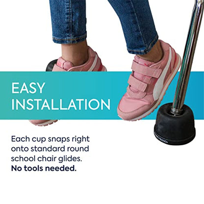 Bouncyband Wiggle Wobble Chair Feet, 10-Pack – Transform a Standard School - size: 10 Pack