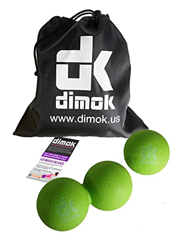 Massage Balls Myofascial Release Pressure Trigger Point Therapy Feet Back Neck Roller Deep Tissue Massage Tools- Peanut Spiky Double Single Lacrosse Ball - color: Green, size: combo