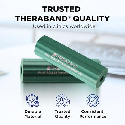 THERABAND Foot Roller for Plantar Fasciitis, Arch & Heel Massager, Green - style: Original