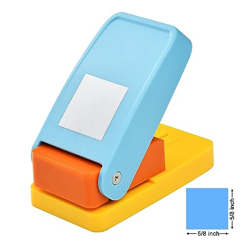 5/8 inch Square Punch Craft Lever Punch Handmade Paper Punch for Crafting Scrapbooking Cards,DIY Cards Making 0.625X0.625 inch Equilateral Square Color by Random - color: 5/8 inch Square