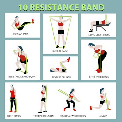 LEEKEY 5-Level Pull Up Assistance Bands Full-Body Training | Resistance Bands with Grip、Door Anchor Physical Therapy Home Gym Workouts Strength Bands for Senior/Adults - style: 5-125LBS MORANDI