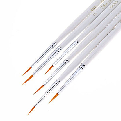 Fine Detail Paint Brush Set, 6 Pieces Miniature Art Brushes for Fine Detailing,Art Painting - Acrylic, Watercolor, Oil - Miniatures, Models, Airplane Kits, Nail