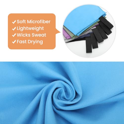 6 Pack Workout Towels Microfiber Quick Dry Lightweight Gym Towel Men Women Fitness Yoga Running Riding Hiking Tennis Fising Sports Body Sweat Towel(6 Pack(Dark)) - color: 6 Pack(dark)