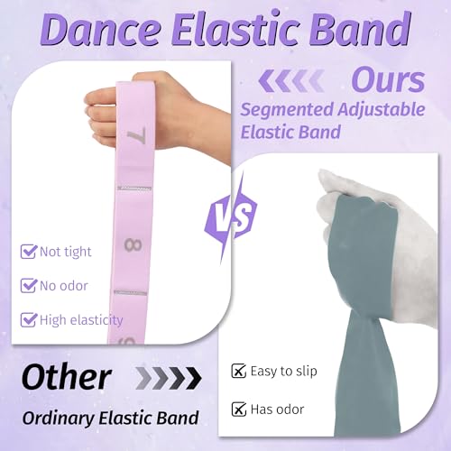 Stretching Strap with 11 Loops, Stretch Out Straps for Physical Therapy, Yoga, Pilates, Ballet, Versatile Stretch Out Strap for Flexibility, Dance & Home Workouts, Full Body Stretching