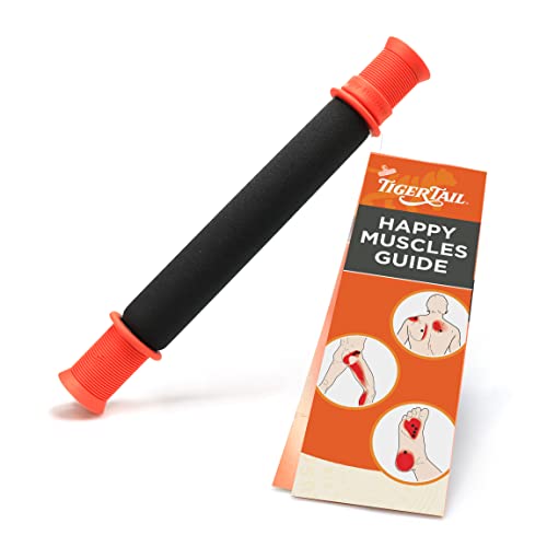 Tiger Tail 11in Massage Stick Portable Roller, Handheld, Deep Tissue Foam Roller for Legs, Neck, Calves, Thighs, Shins & Back, The Roadster 11, Made in USA, Orange Black - size: 11 Inch The Roadster