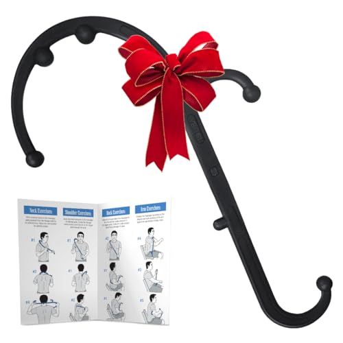 LiBa Back Massager Trigger Point Cane, Deep Tissue Back Neck Massager Black - color: B. Black