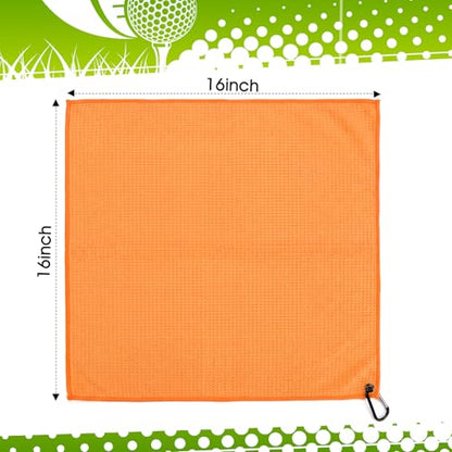 Remagr 4 Pack Golf Towel Microfiber - color: Black, Gray, Orange, Light Blue