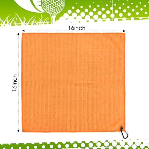Remagr 4 Pack Golf Towel Microfiber - color: Black, Gray, Orange, Light Blue