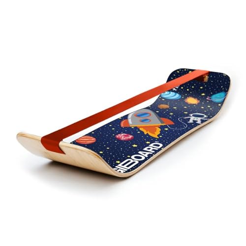 GIBBON SlackBoard, Balance Board Kids & Adults, Slackline Balance Trainer | 1 & 2 Line Options, Slack Board, Core Workout Equipment, Home Gym Training, Standing Desk Exercise, Yoga, Agility, Pilates - color: Astro - 1 Line