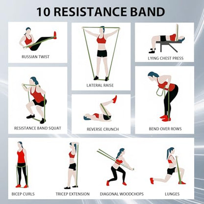 Resistance Bands for Pull Up Assist, Stretch Bands & Exercise Workout Set - color: 5-85LBS GRAY PURPLE