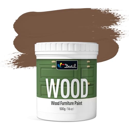DWIL Matte Finish Furniture Paint - 16 Oz Wood Paint for Cabinets, Doors, Tables, and Dressers Refinishing - Water-Based, Non-Toxic & Odorless, Easy to Apply(Coffee)-Without Tools - color: Coffee, size: 16 Ounce (Pack of 1)