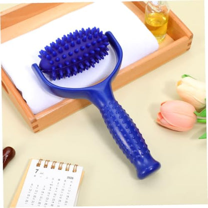 Yoga Massage Stick Roller for Back, Legs, and Muscles | Handheld Rolling Massager, ABS and PVC Build, Easy to Use Anytime Anywhere, Blue Color