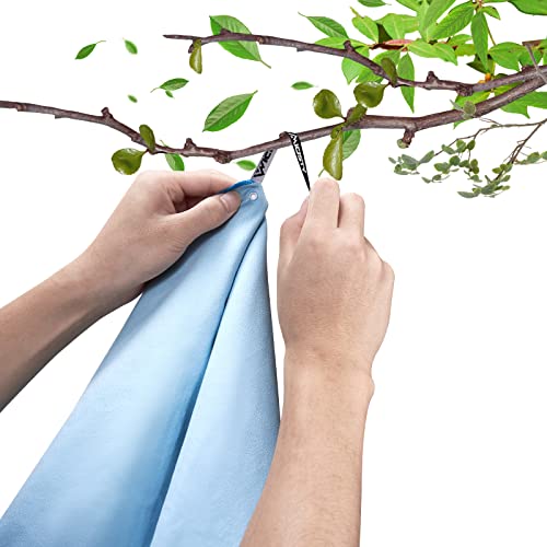 Microfiber Towel, Beach Towel, Fast Drying, Lightweight, Soft, Compact, Quick Dry Fitness Hiking Yoga Camping Travel Towel (Blue, L 30x60 in) - color: Blue