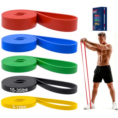Pull Up Bands, Resistance Bands Set, Exercise Workout Bands for Men & Women, Ideal for Body Stretching, Physical Therapy and Muscle Training - color: Colorful