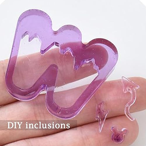 FUNSHOWCASE Alphabet Resin Shaker Molds Kawaii Keychain Charm Set Pack of 58 Silicone Trays Seal Films Precision Tip Applicator Bottle Kit Bundle - color: Alphabet Craft Pack of 58
