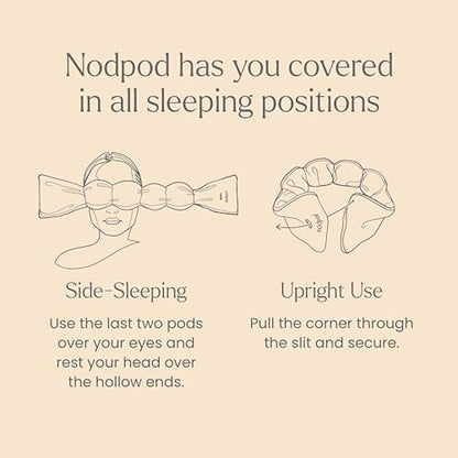 nodpod Patented Gentle Pressure Sleep Mask, Weighted Eye Mask | Patented Light Blocking Design for Sleeping, Travel & Relaxation, Bead Filled, Machine Washable, BPA-Free, Bone - color: Bone Cotton