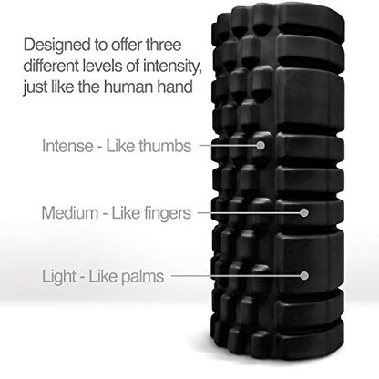 Trigger Point Releasing Foam Massage Roller with Medium Compression for Exercise, Stretching, and Muscle Recovery - Relieves Muscle Tightness, Improves Mobility, and Circulation