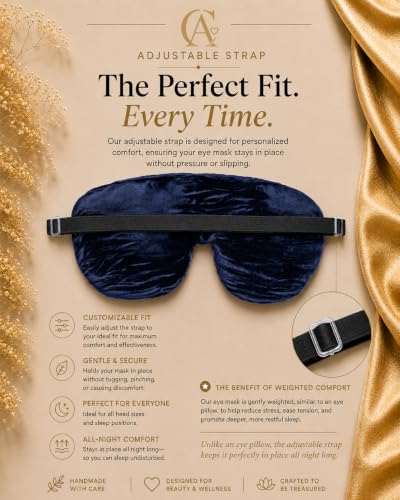 Handmade Opulence Yoga Eye Pillow - Weighted Flaxseed Fill, Unscented, Satin & Velvet, Adjustable Strap - Ideal for Meditation & Restful Sleep - Dark Turquoise - TEMF-DT - color: Dark Turquoise